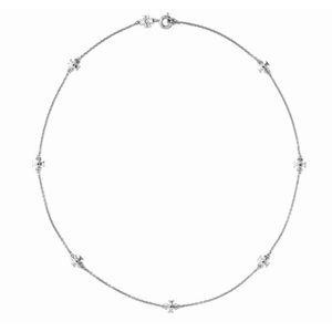 TORY BURCH • Silver Kira Logo Choker Necklace